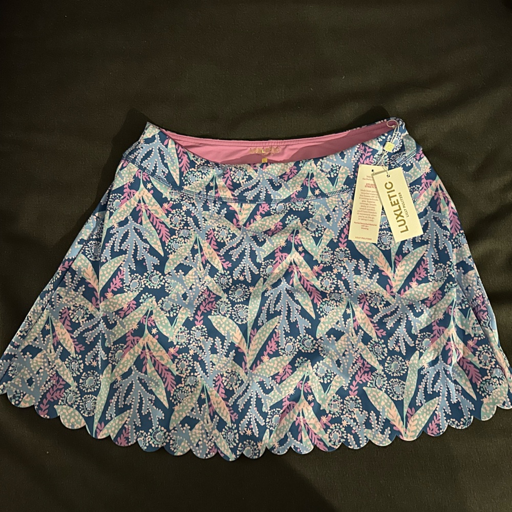 Lilly Pulitzer Blue & Pink Patterned Skirt